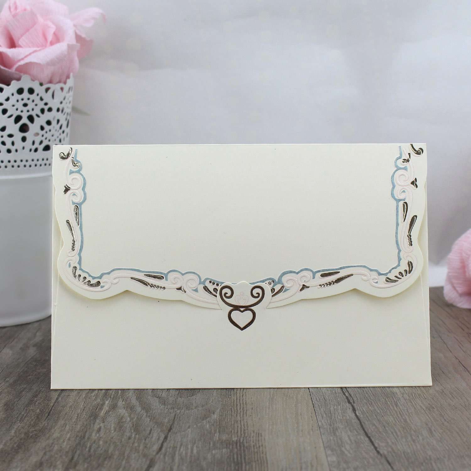 Customized Invitation Card Laser Cut Wedding Card with Envelope 